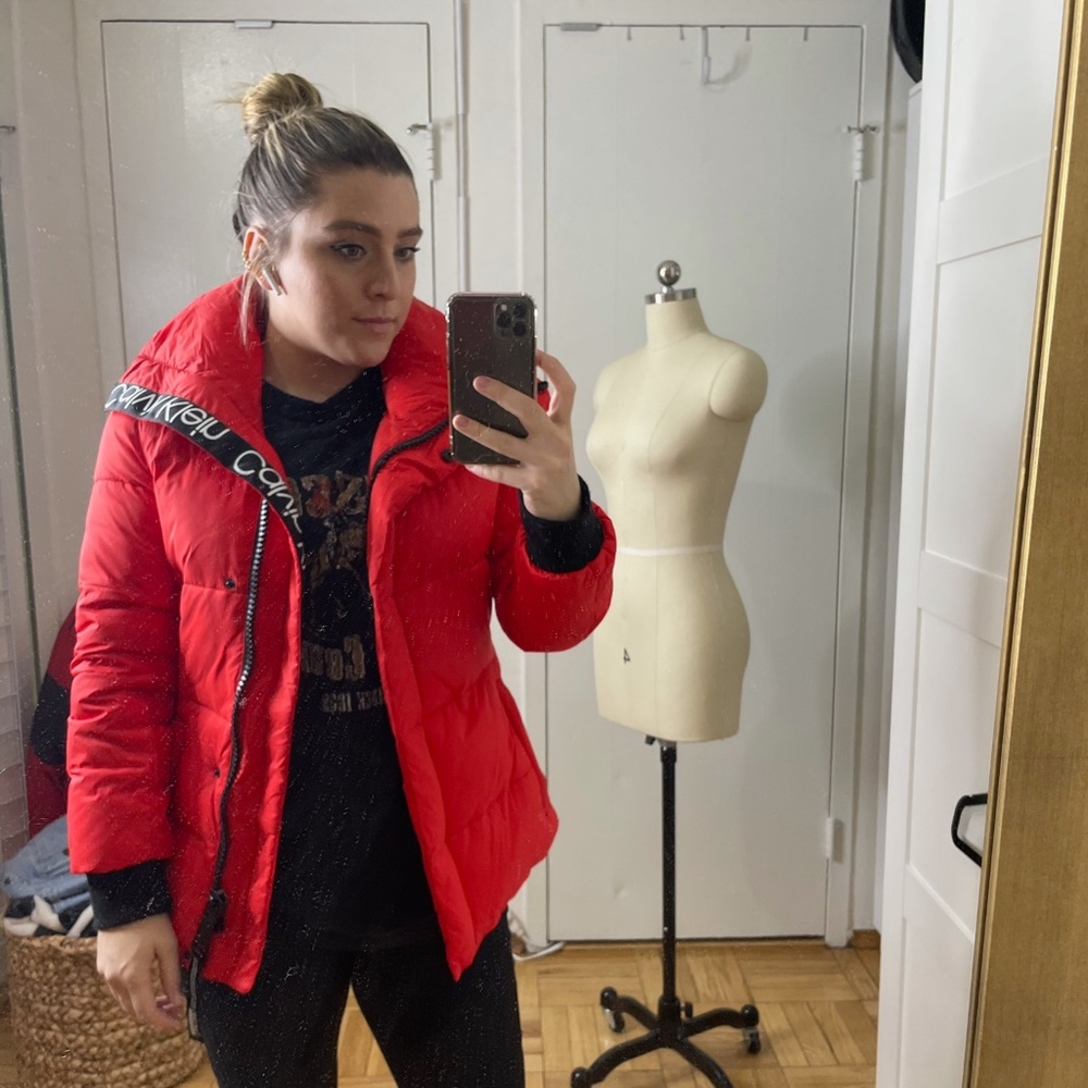 Red Puffer Winter Coat